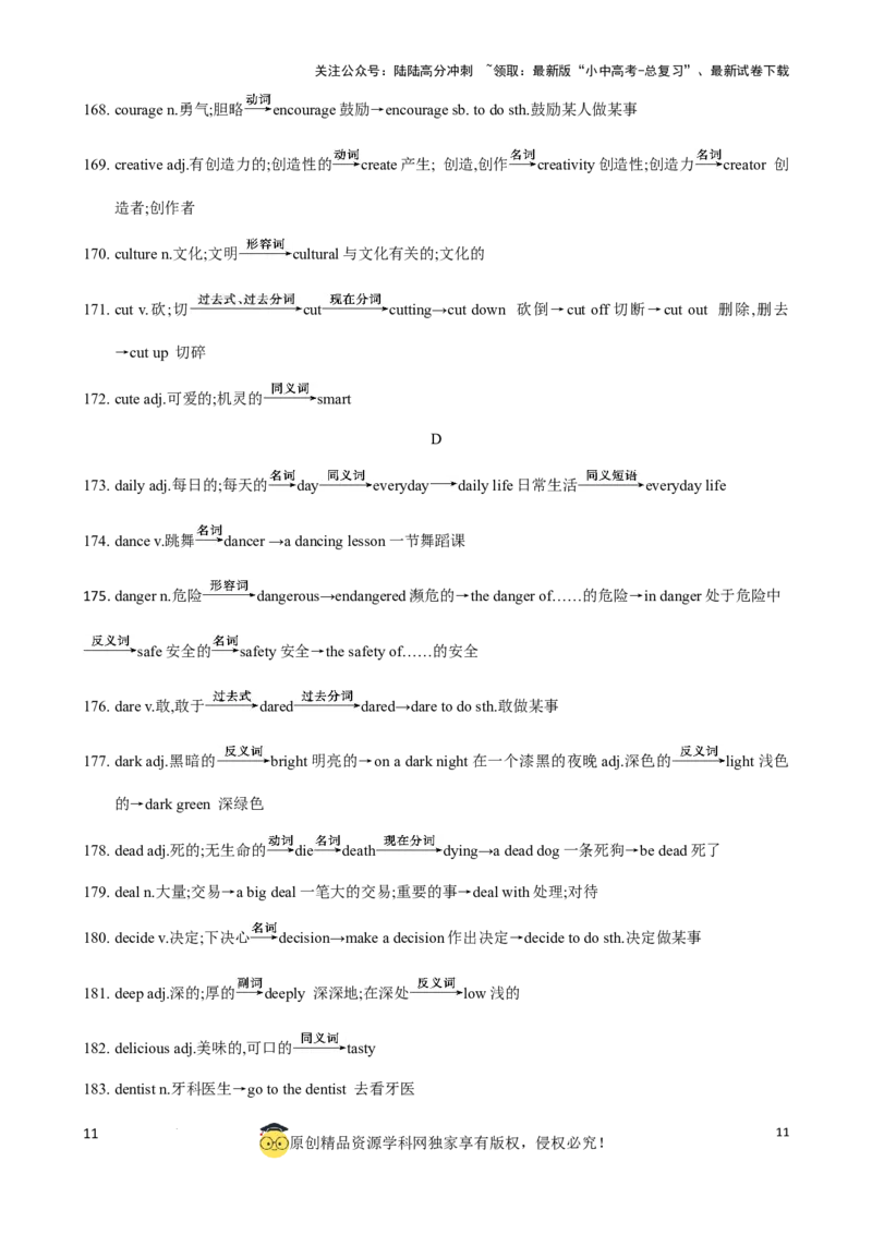 专题6.中考考纲词汇考点突破（800词）（背诵版）_02中考总复习（2026版更新中）_03-英语-中考总复习_2024年中考复习资料_一轮复习_备战2024年中考英语一轮复习考点帮（全国通用）_单词表