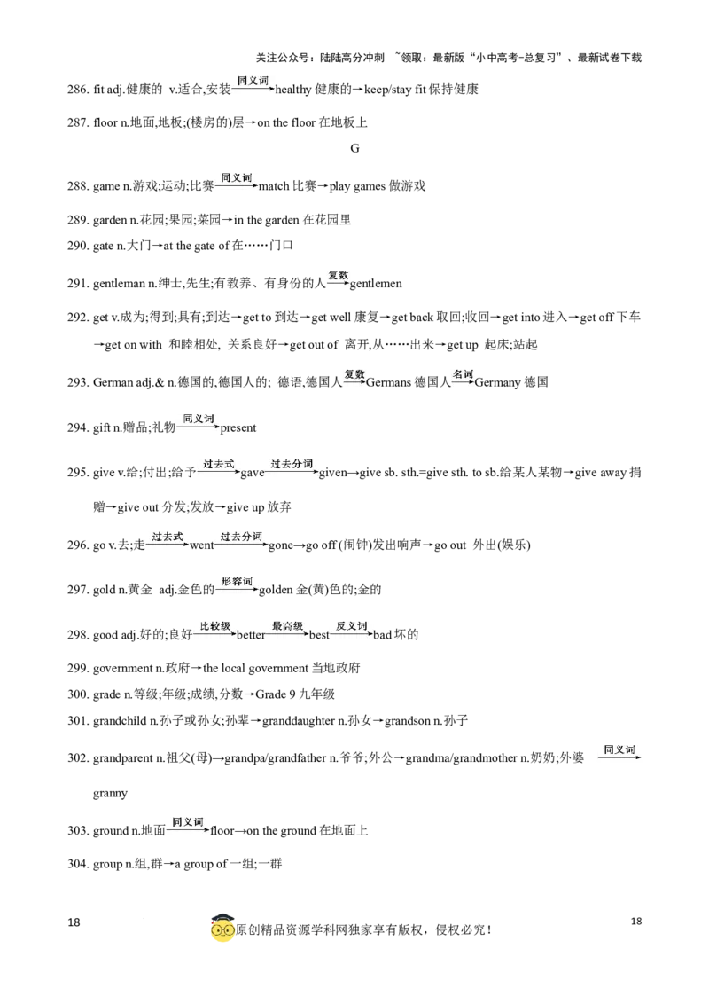 专题6.中考考纲词汇考点突破（800词）（背诵版）_02中考总复习（2026版更新中）_03-英语-中考总复习_2024年中考复习资料_一轮复习_备战2024年中考英语一轮复习考点帮（全国通用）_单词表