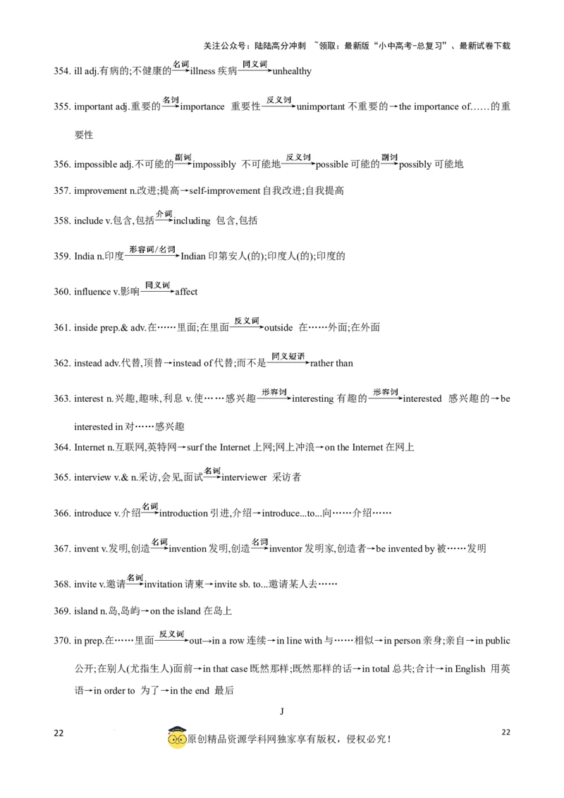 专题6.中考考纲词汇考点突破（800词）（背诵版）_02中考总复习（2026版更新中）_03-英语-中考总复习_2024年中考复习资料_一轮复习_备战2024年中考英语一轮复习考点帮（全国通用）_单词表