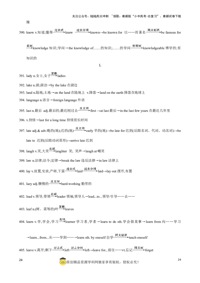 专题6.中考考纲词汇考点突破（800词）（背诵版）_02中考总复习（2026版更新中）_03-英语-中考总复习_2024年中考复习资料_一轮复习_备战2024年中考英语一轮复习考点帮（全国通用）_单词表
