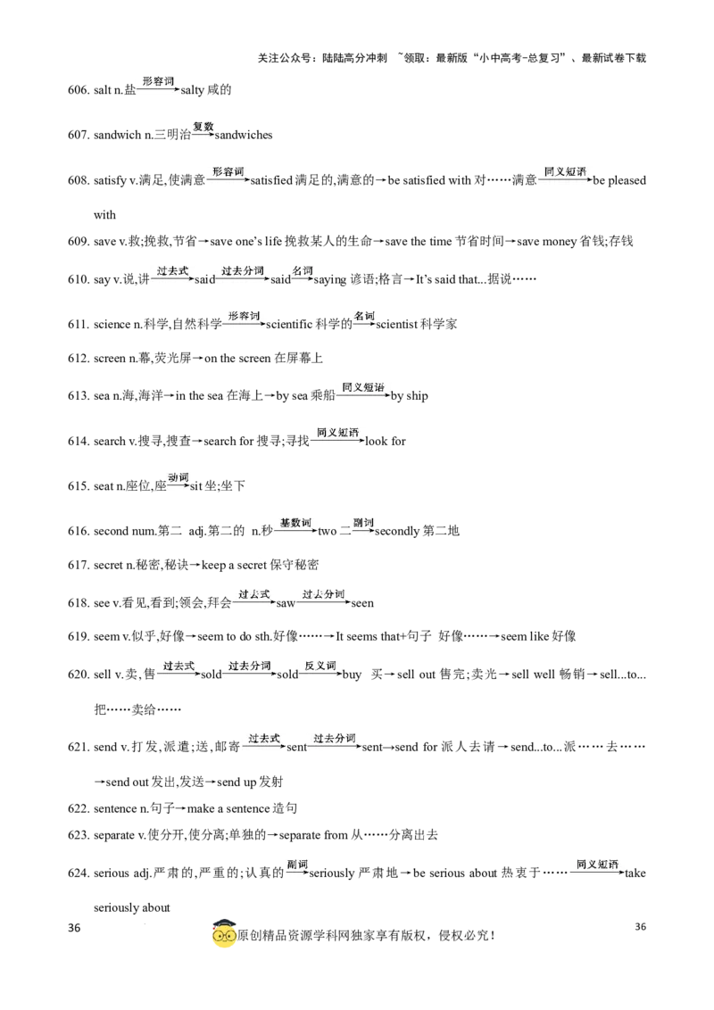 专题6.中考考纲词汇考点突破（800词）（背诵版）_02中考总复习（2026版更新中）_03-英语-中考总复习_2024年中考复习资料_一轮复习_备战2024年中考英语一轮复习考点帮（全国通用）_单词表