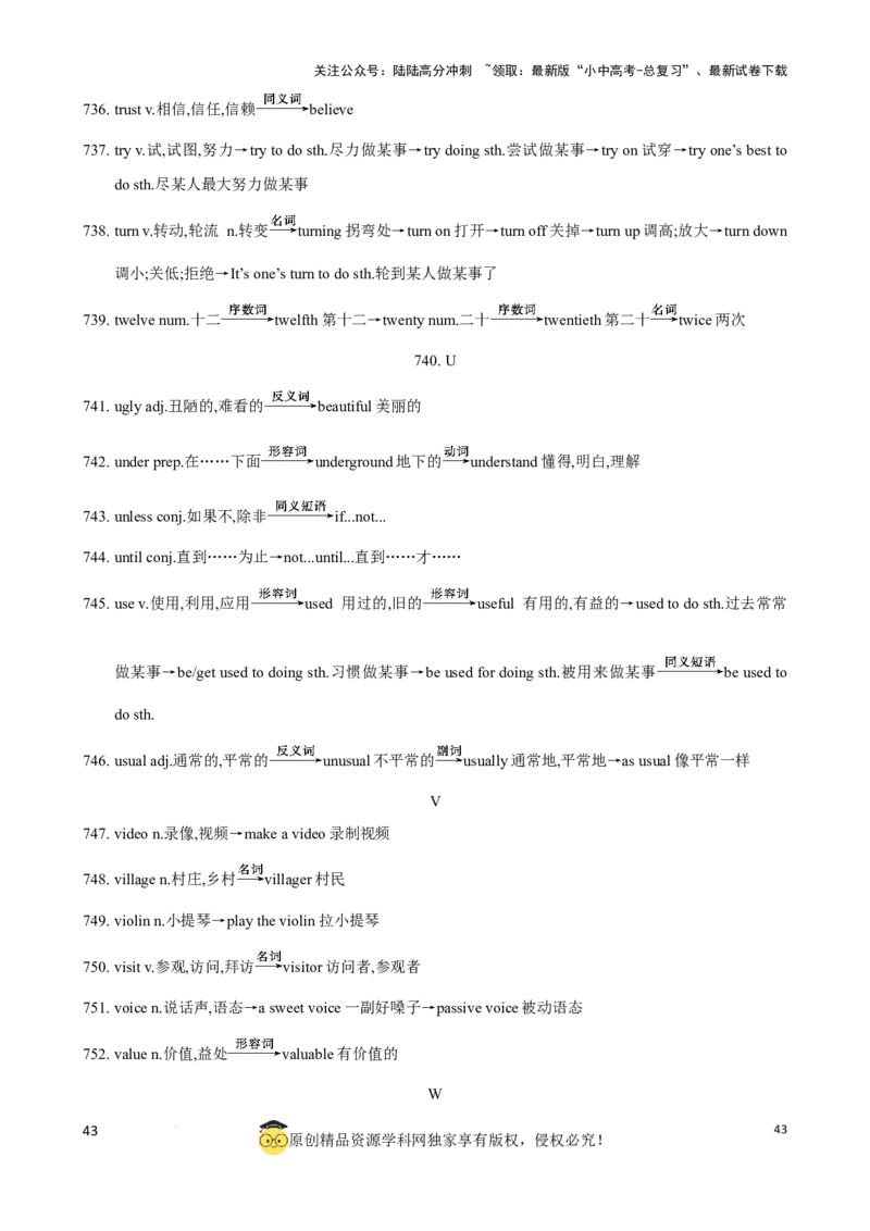 专题6.中考考纲词汇考点突破（800词）（背诵版）_02中考总复习（2026版更新中）_03-英语-中考总复习_2024年中考复习资料_一轮复习_备战2024年中考英语一轮复习考点帮（全国通用）_单词表