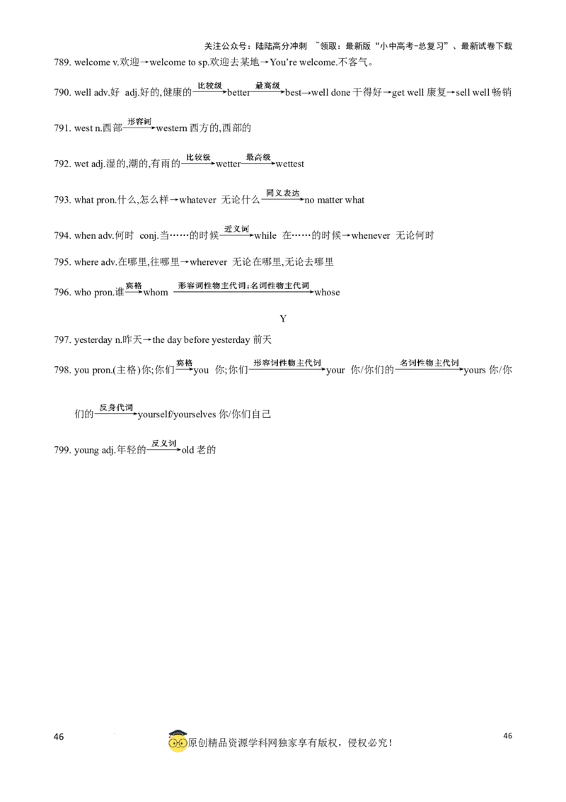 专题6.中考考纲词汇考点突破（800词）（背诵版）_02中考总复习（2026版更新中）_03-英语-中考总复习_2024年中考复习资料_一轮复习_备战2024年中考英语一轮复习考点帮（全国通用）_单词表