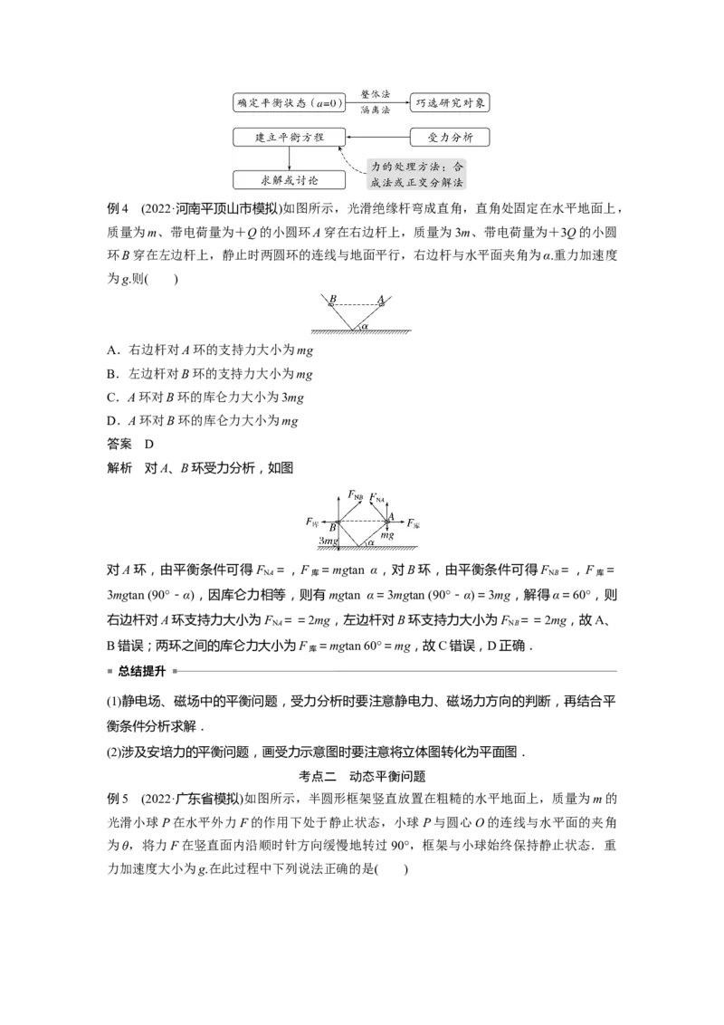 2023年高考物理二轮复习（全国版）第1部分专题突破专题1第1讲　力与物体的平衡_4.2025物理总复习_赠品通用版（老高考）复习资料_二轮复习_2023年高考物理二轮复习讲义（全国版）