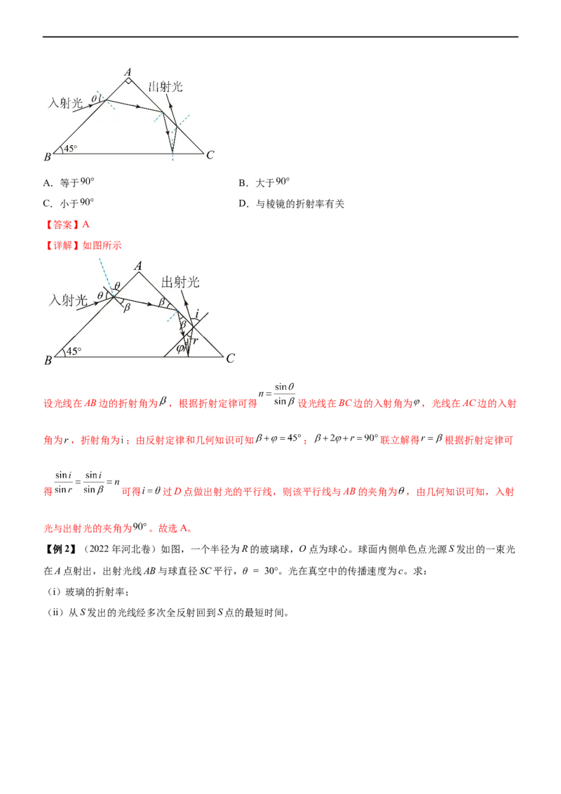 专题12光学（精讲）_4.2025物理总复习_赠品通用版（老高考）复习资料_二轮复习_2023年高考物理二轮复习讲练测（全国通用）