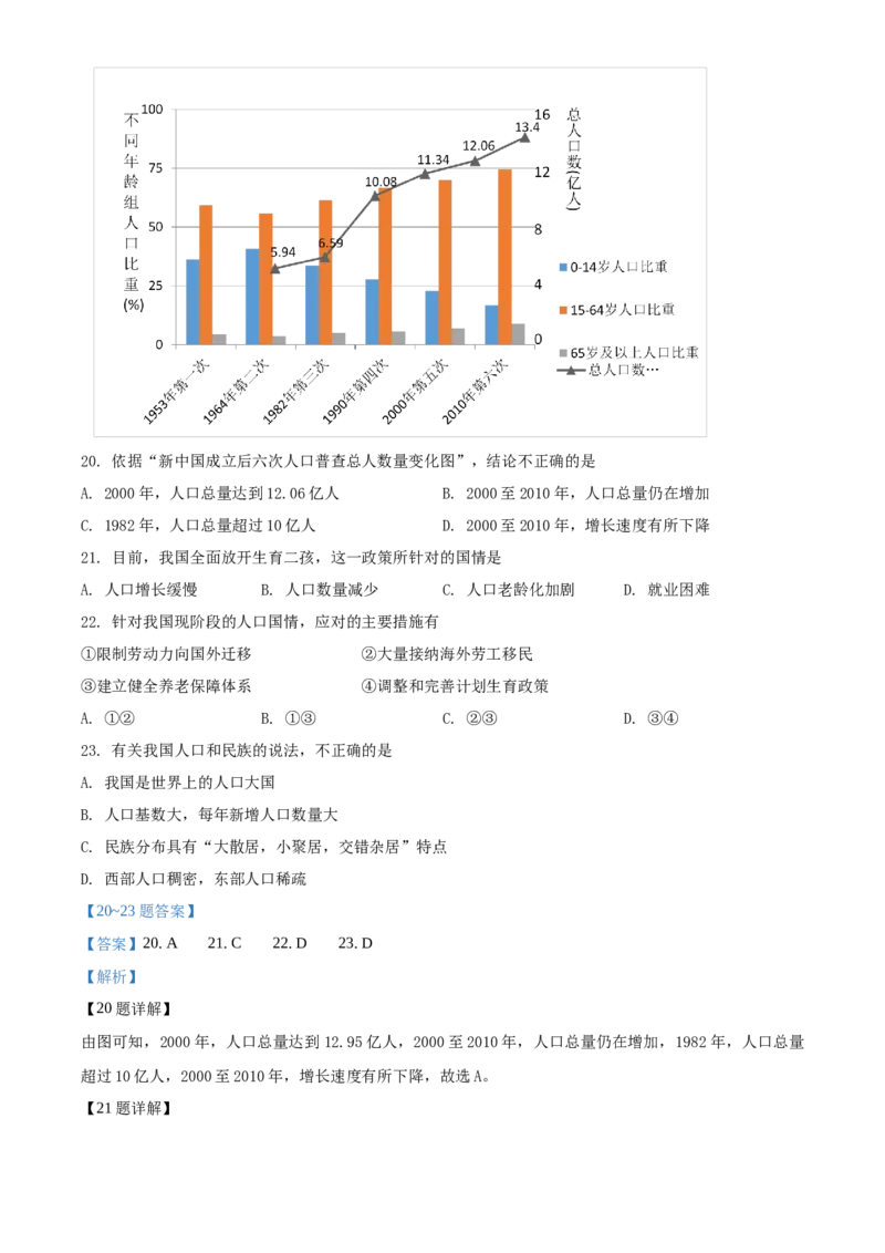 精品解析：北京市门头沟区2019-2020学年七年级上学期期末地理试题（解析版）(1)_北京初中期末题_C605-京七八九_B京地理七八九_地理_北京7上地理_2019-2020