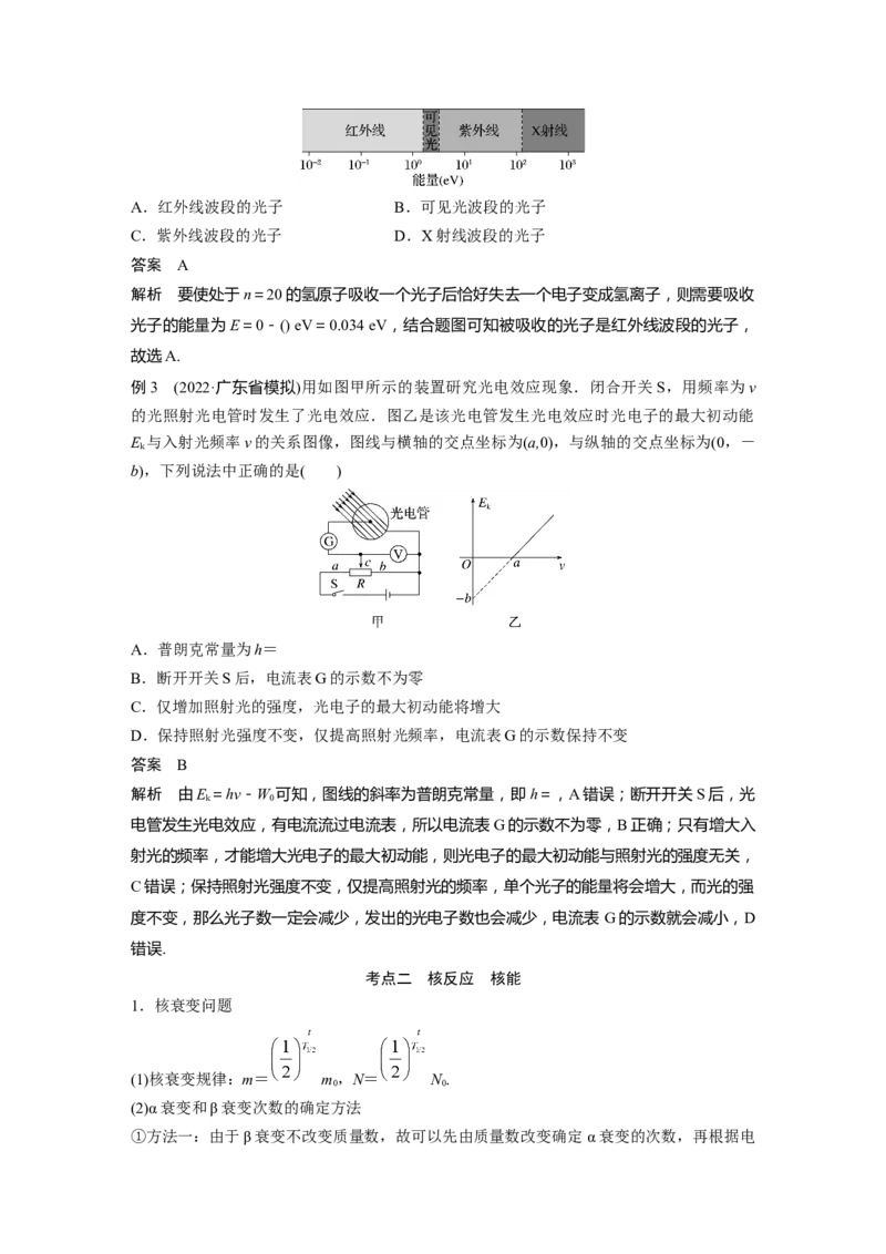 2023年高考物理二轮复习（全国版）第1部分专题突破专题6第15讲　近代物理_4.2025物理总复习_赠品通用版（老高考）复习资料_二轮复习_2023年高考物理二轮复习讲义+课件（全国版）