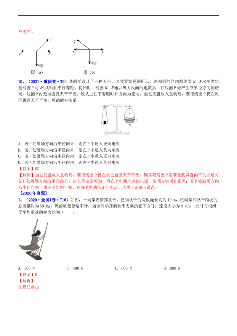 专题1.1力与物体的平衡（练）-2023年高考物理二轮复习讲练测（新高考专用）（解析版）_4.2025物理总复习_2023年新高复习资料_二轮复习_2023年高考物理二轮复习讲练测（新高考专用）