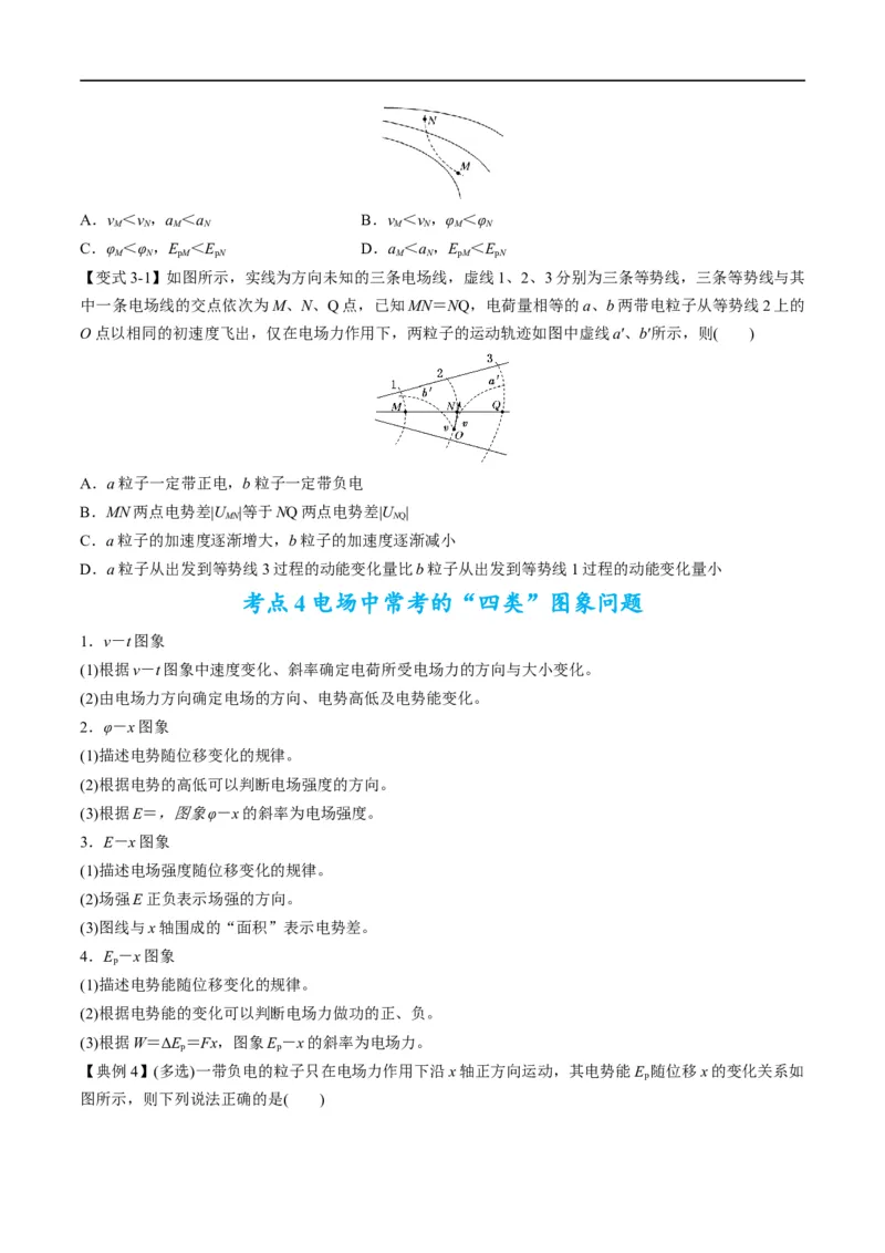 专题09：电场性质、带电粒子在电场中的运动（原卷版）_4.2025物理总复习_赠品通用版（老高考）复习资料_二轮复习_2023年高考物理毕业班二轮热点题型归纳与变式演练（全国通用）
