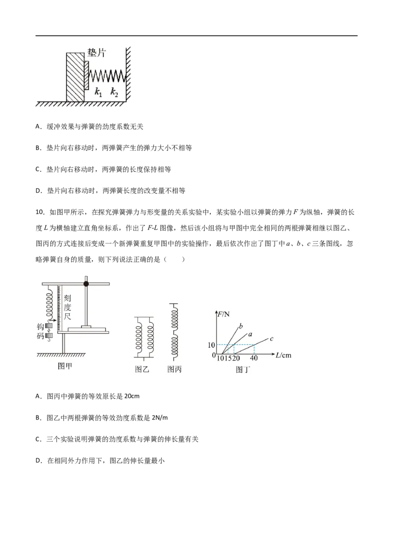 专题07重力和弹力（原卷版）_4.2025物理总复习_2023年新高复习资料_一轮复习_2023届高三物理一轮复习多维度导学与分层专练