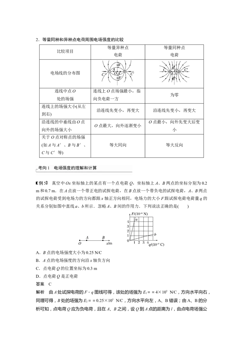 2023年高考物理一轮复习(全国版)第8章第1讲　电场力的性质_4.2025物理总复习_赠品通用版（老高考）复习资料_一轮复习_2023年高考物理一轮复习讲义+课件（全国版）