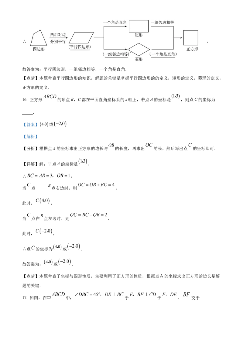 精品解析：北京师范大学三帆中学朝阳学校2022-2023学年八年级下学期期中数学试题（解析版）(1)_北京初中期末题_C605-京七八九_B京市数学七八九_北京数学八下_2022-2023