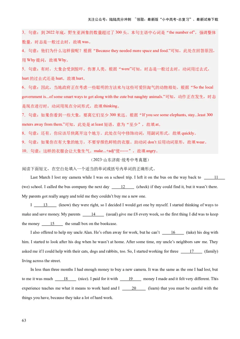 专题37短文语法填空（全国通用）（解析版）_02中考总复习（2026版更新中）_03-英语-中考总复习_2026年中考复习（更新中）_好题汇编三年（2023-2025）中考英语真题分类汇编（全国通用）