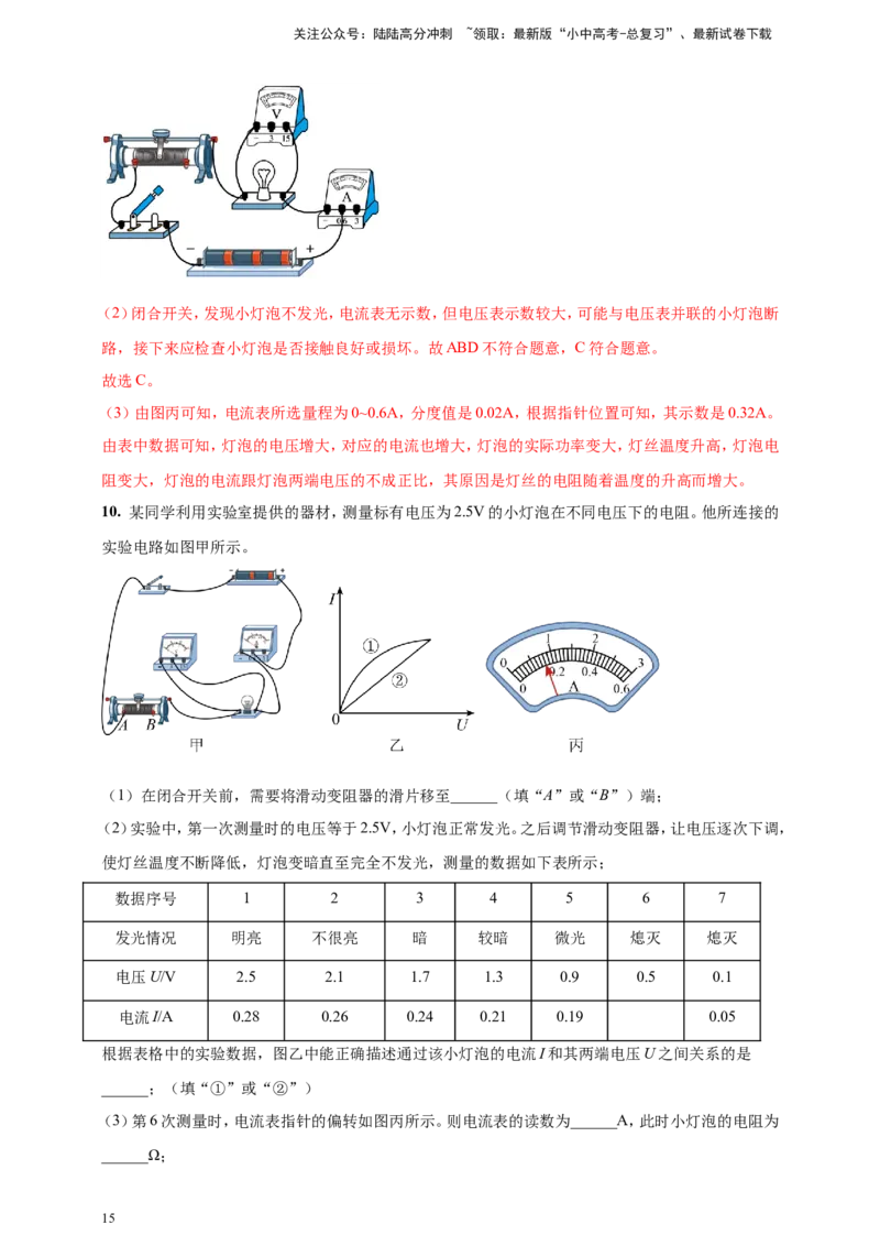 专题47伏安法测量导体电阻重点必考实验问题（解析版）_02中考总复习（2026版更新中）_04-物理-中考总复习_2024年中考复习资料_二轮复习
