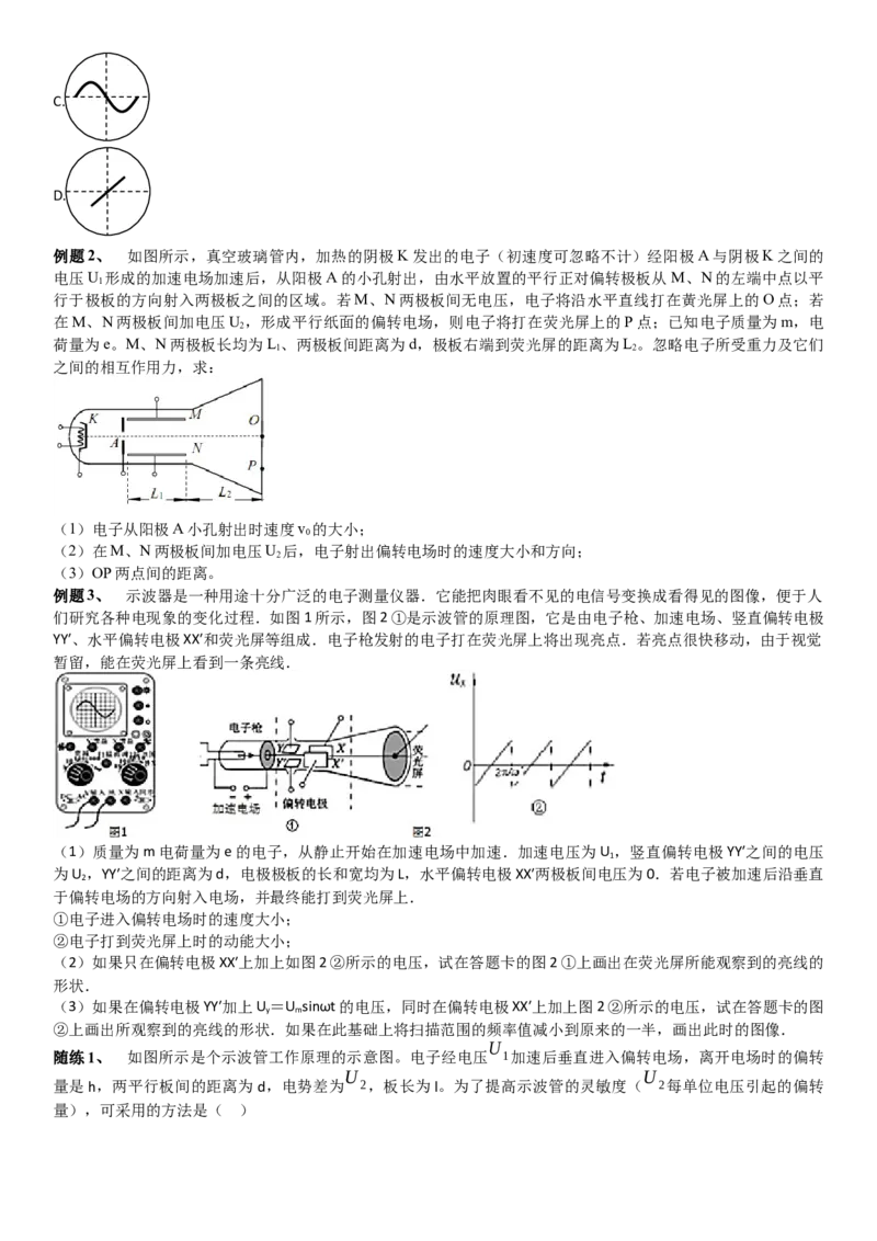 2023届新高考物理重点突破：第21讲带电粒子在电场中的运动_4.2025物理总复习_2023年新高复习资料_一轮复习_2023届高考物理一轮专题特训