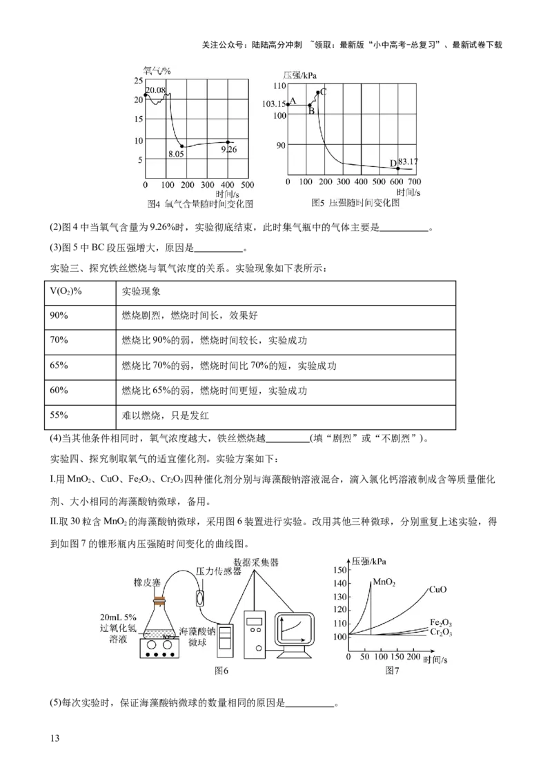 专题一坐标图像题（测试）（原卷版）_02中考总复习（2026版更新中）_05-化学-中考总复习_2025年中考复习资料_2025中考二轮课件ppt+讲义+练习化学_测试