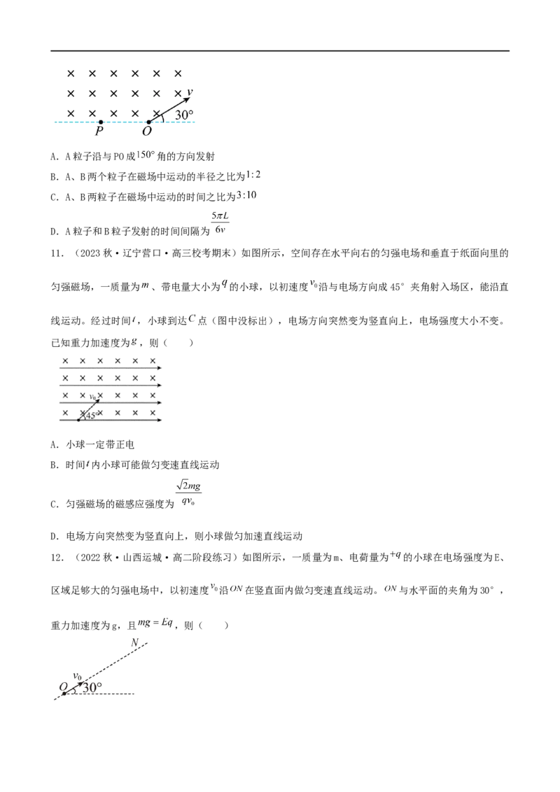 10讲带电粒子在磁场中的运动专题强化原卷版_4.2025物理总复习_2023年新高复习资料_二轮复习_2023届高三物理二轮复习精讲精练（新高考）