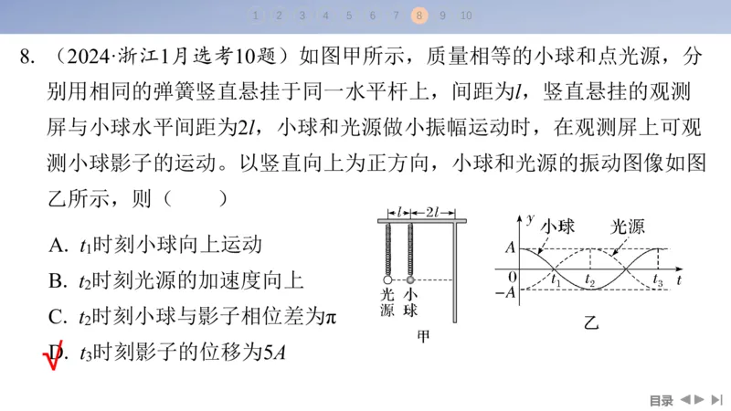 2025版高考物理二轮复习配套课件第一部分专题五振动与波光第12讲振动与波_4.2025物理总复习_2025年新高考资料_二轮复习_2025高考物理二轮复习配套课件