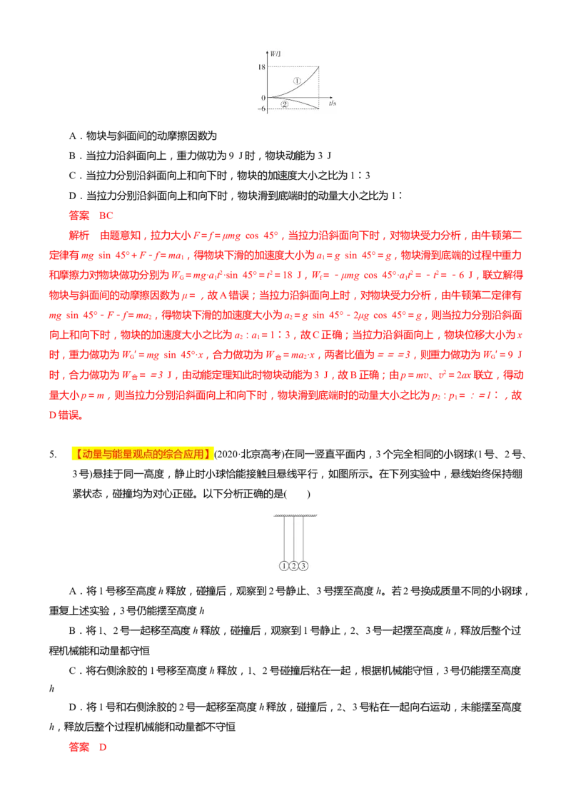 2024届高考物理一轮复习动量专题精准提升强化14：动量相关的综合能量问题（难度：偏难）_4.2025物理总复习_2024年新高考资料_3.2024专项复习_2024届高考物理一轮复习动量专题精准提升强化