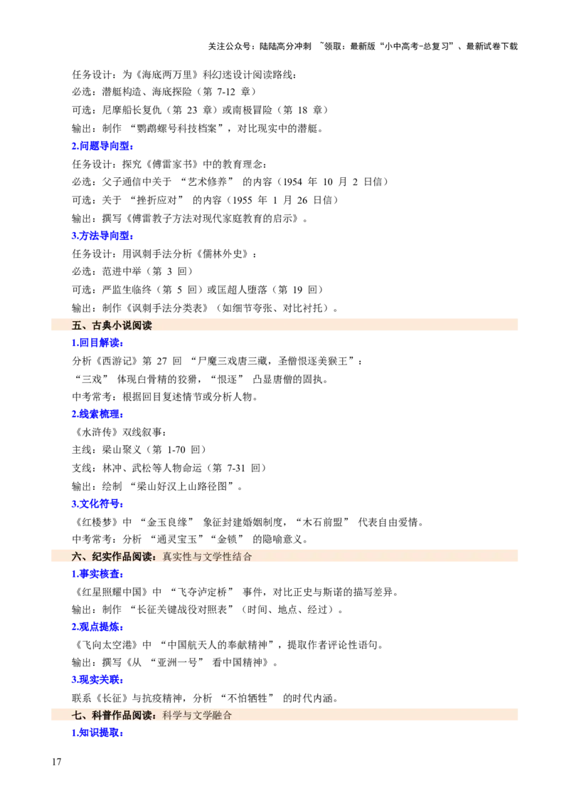 专题25阅读方法与专题探究（讲练）（解析版）_02中考总复习（2026版更新中）_01-语文-中考总复习_2025年中考资料_2025中考二轮课件ppt+讲义+练习语文_讲义练习