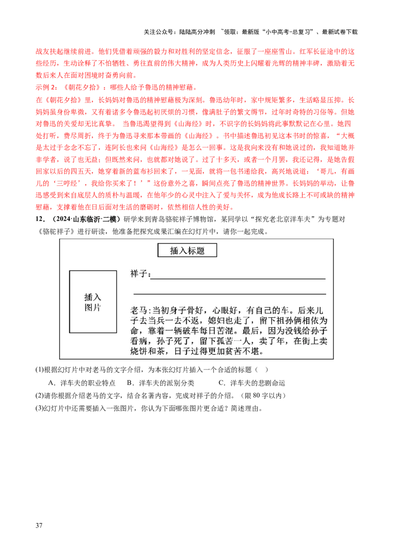 专题25阅读方法与专题探究（讲练）（解析版）_02中考总复习（2026版更新中）_01-语文-中考总复习_2025年中考资料_2025中考二轮课件ppt+讲义+练习语文_讲义练习
