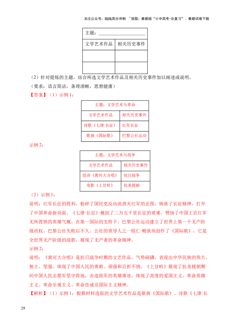 专题38中外结合&middot;综合题（全国通用）（原卷版）_02中考总复习（2026版更新中）_06-历史-中考总复习_2026年中考复习（更新中）