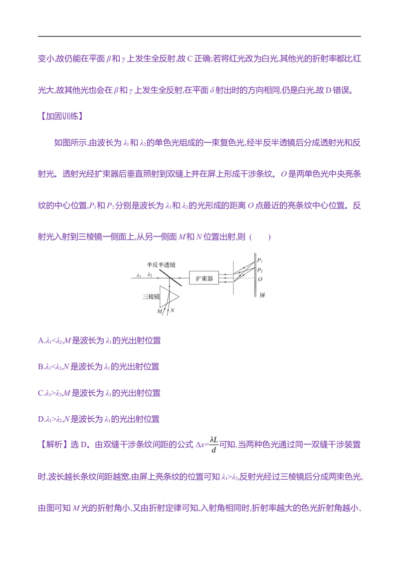 2025年高考物理专题强化练二十一：几何光学与物理光学的综合应用（含解析）_4.2025物理总复习_2025年新高考资料_专项复习_2025年高考物理专题强化练(含解析)（完结）
