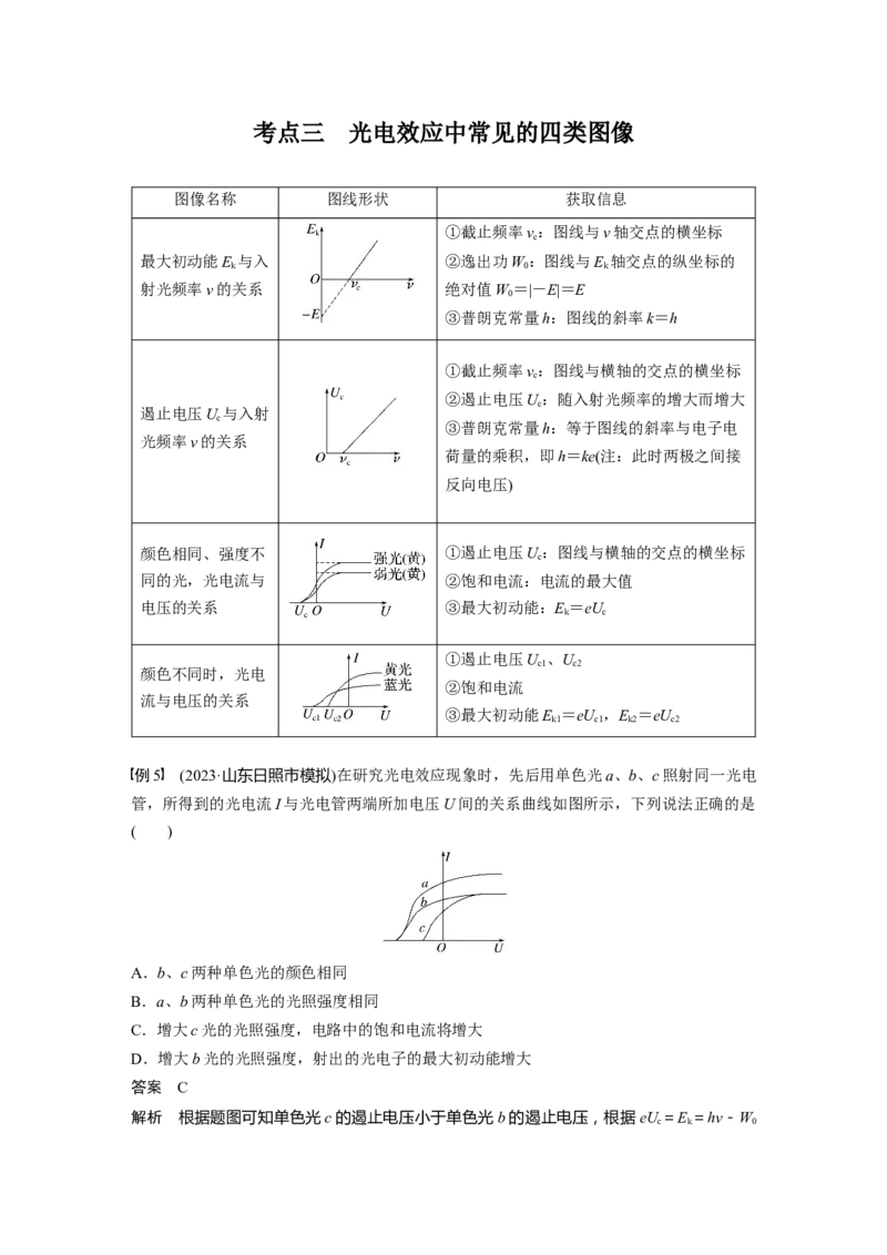 2024年高考物理一轮复习（新人教版）第16章第1讲　光电效应　波粒2象性_4.2025物理总复习_2024年新高考资料_1.2024一轮复习_2024年高考物理一轮复习讲义（新人教版）