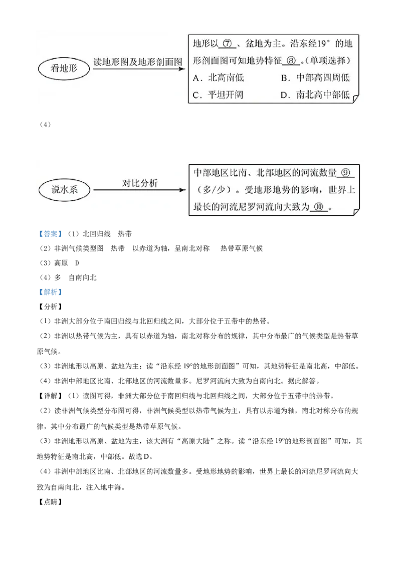 精品解析：北京市第四十三中学2020-2021学年八年级下学期期中地理试题（解析版）(1)_北京初中期末题_C605-京七八九_B京地理七八九_地理_北京八下地理