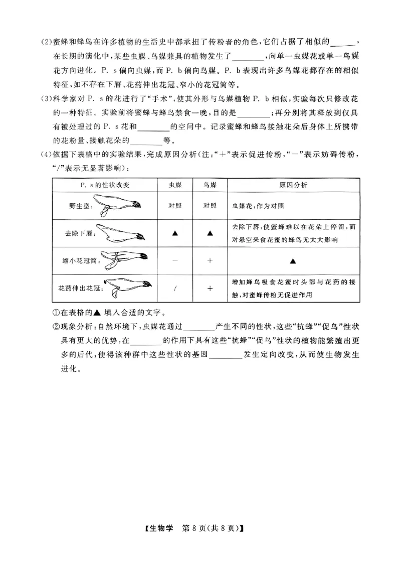 浙江省强基联盟2024-2025学年高三上学期10月联考生物试题_A1502026各地模拟卷（超值！）_10月_241014浙江省强基联盟2024-2025学年高三上学期10月联考
