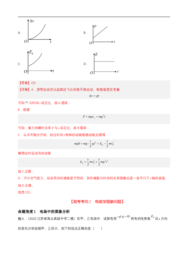 专题10力学与电磁学中的图像问题讲（解析版）_4.2025物理总复习_赠品通用版（老高考）复习资料_二轮复习_高频考点解密2023年高考物理二轮复习讲义+分层训练（全国通用）