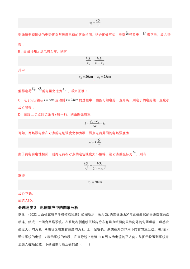 专题10力学与电磁学中的图像问题讲（解析版）_4.2025物理总复习_赠品通用版（老高考）复习资料_二轮复习_高频考点解密2023年高考物理二轮复习讲义+分层训练（全国通用）
