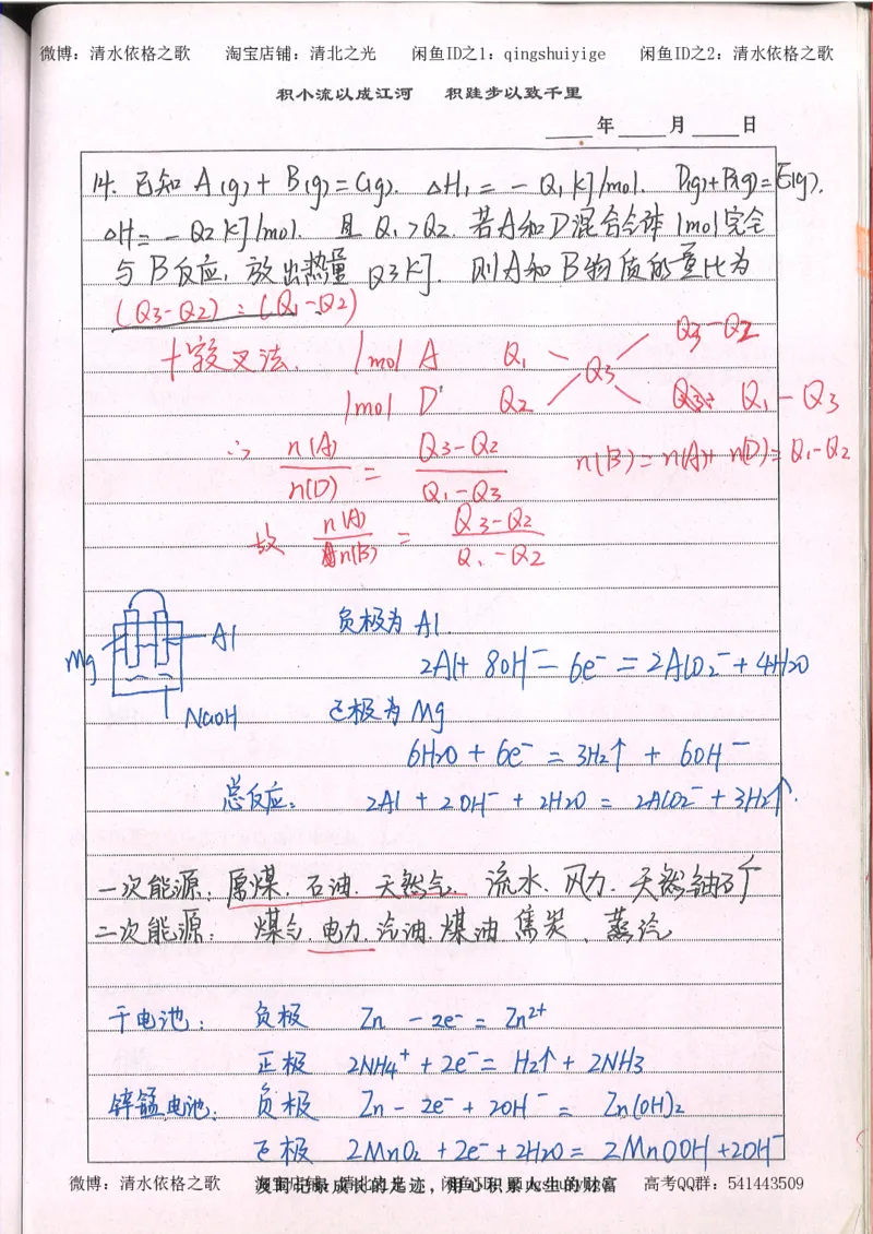 2.衡水中学高考积累与改错_高一化学（第2本）_101页_高中衡水学霸笔记_高中全部赠品_错题集高中九科_化学积累与改错