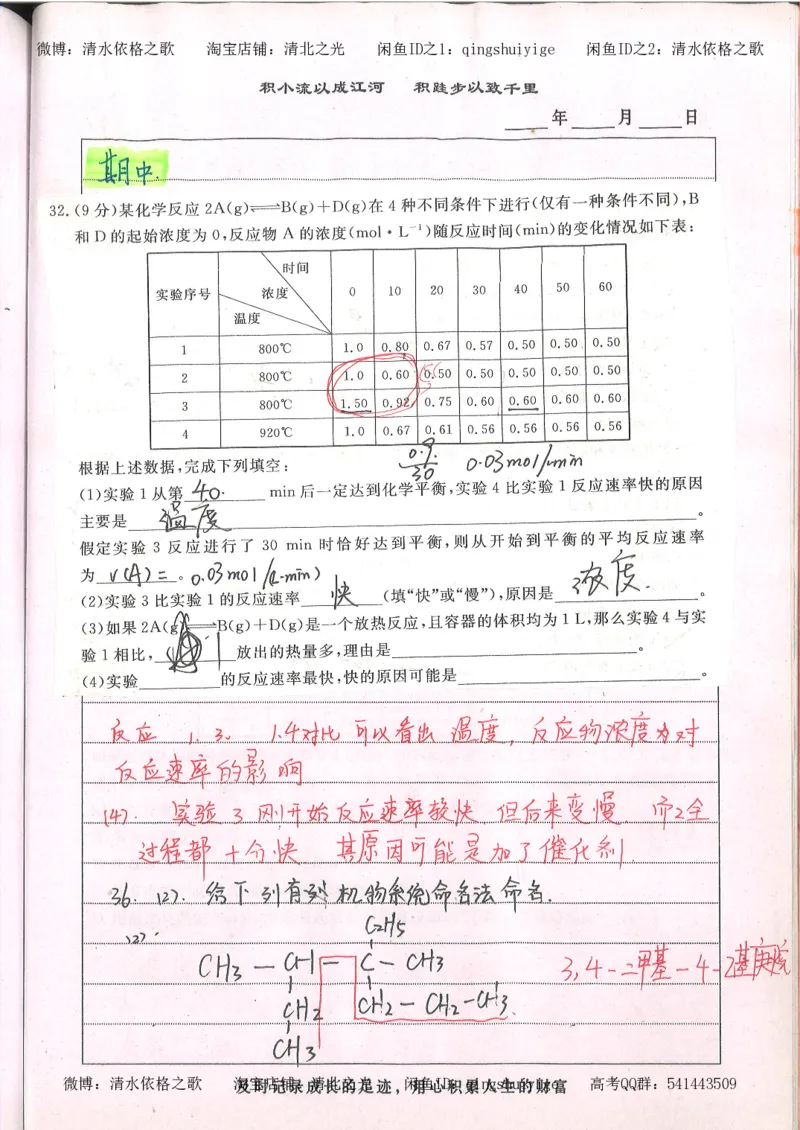2.衡水中学高考积累与改错_高一化学（第2本）_101页_高中衡水学霸笔记_高中全部赠品_错题集高中九科_化学积累与改错