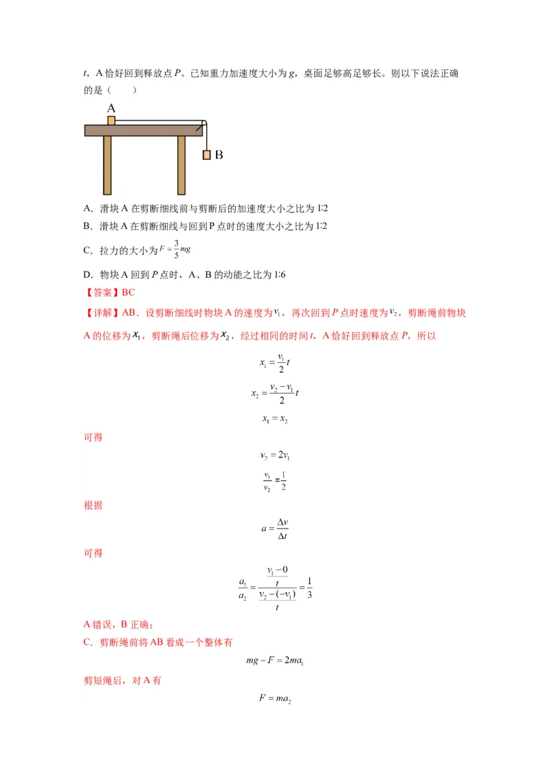 专题03牛顿运动定律的综合应用（解析版）_4.2025物理总复习_2024年新高考资料_2.2024二轮复习_2024年高考物理二轮热点题型归纳与变式演练（新高考通用）