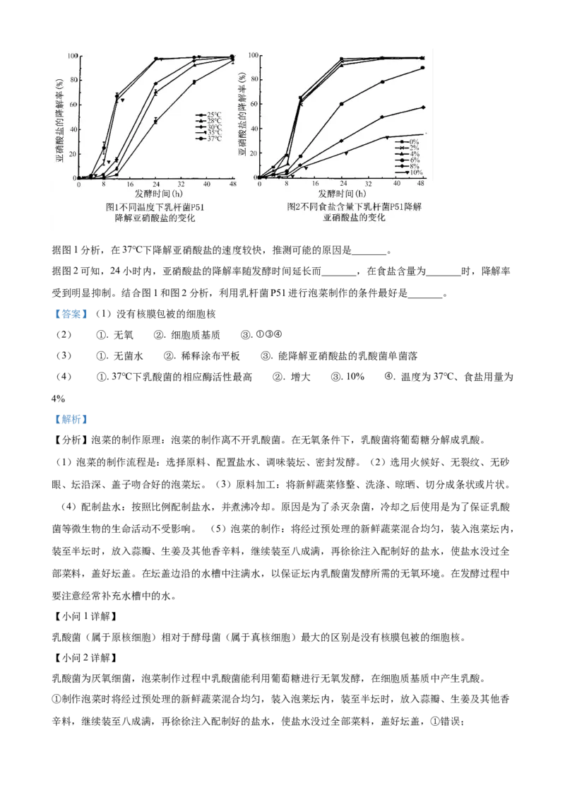 江苏省泰州市2023-2024学年高二下学期6月期末考试生物试题（含答案）_A1502026各地模拟卷（超值！）_6月_2406292024江苏省泰州市高二下学期6月期末考试