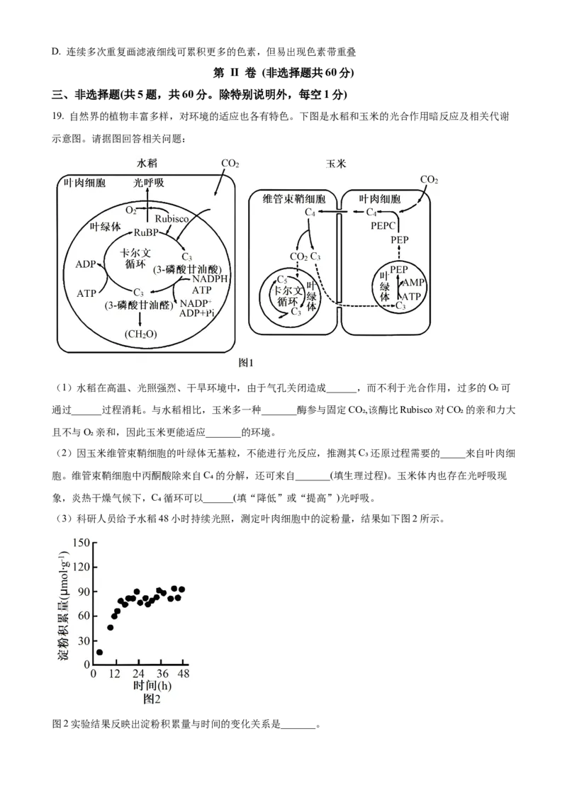 江苏省泰州市2023-2024学年高二下学期6月期末考试生物试题（含答案）_A1502026各地模拟卷（超值！）_6月_2406292024江苏省泰州市高二下学期6月期末考试