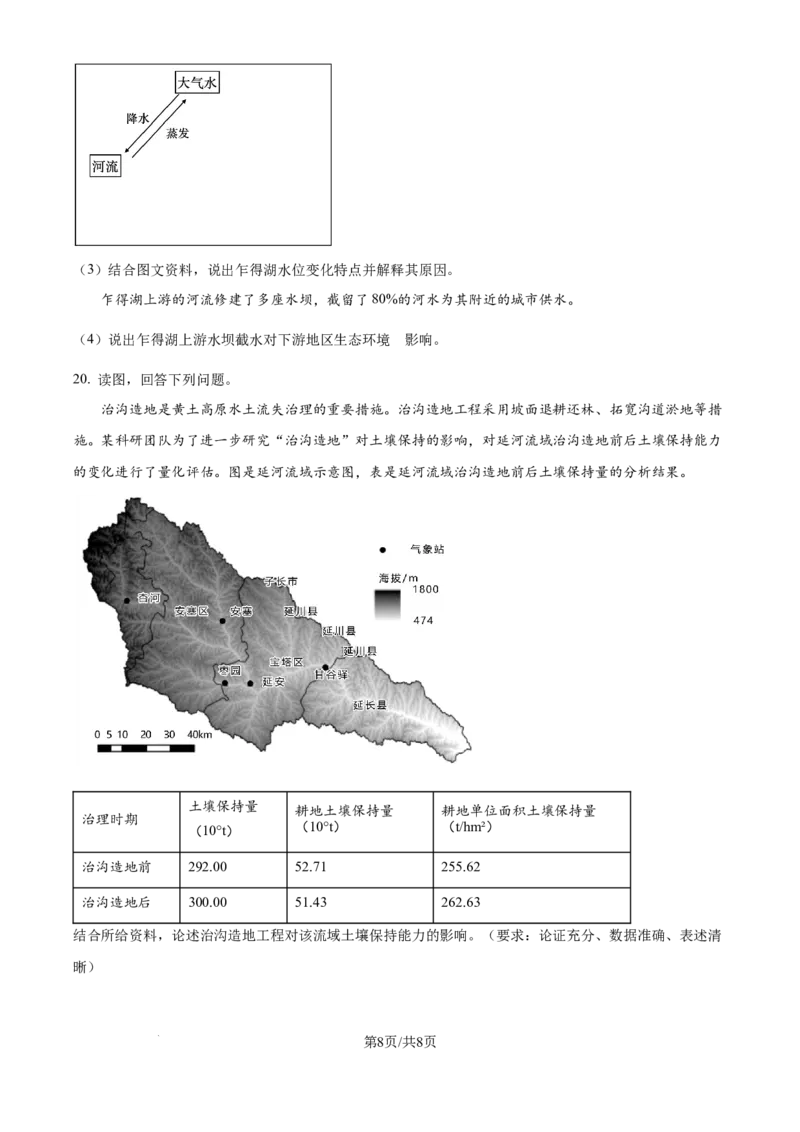 精品解析：北京市中国人民大学附属中学2024-2025学年高三上学期10月月考地理试题（原卷版）_A1502026各地模拟卷（超值！）_11月