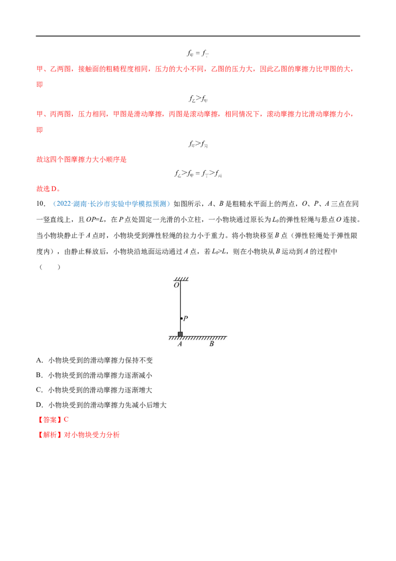 专题03重力弹力摩擦力&mdash;&mdash;全攻略备战2023年高考物理一轮重难点复习（解析版）_4.2025物理总复习_2023年新高复习资料_一轮复习_全攻略备战2023年高考物理一轮重难点复习