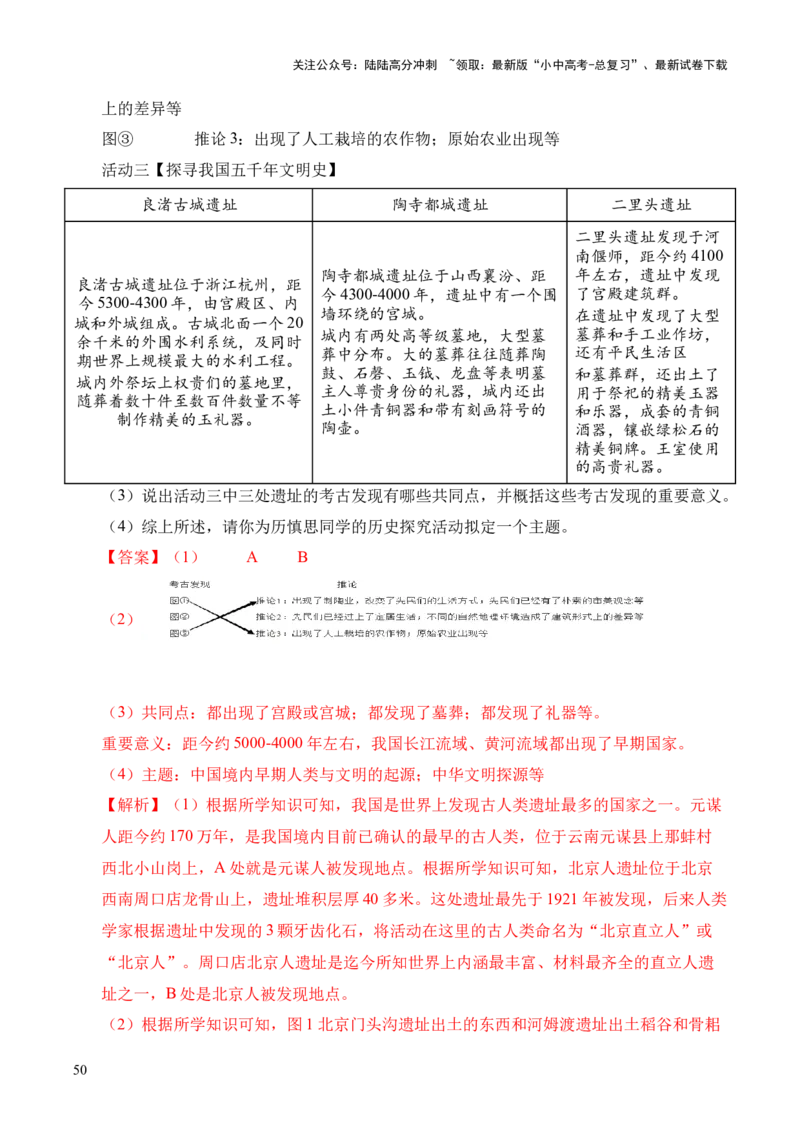 专题40特殊题型（填空题、主客一体题、改错题等）&middot;综合题（全国通用）（原卷版）_02中考总复习（2026版更新中）_06-历史-中考总复习_2026年中考复习（更新中）