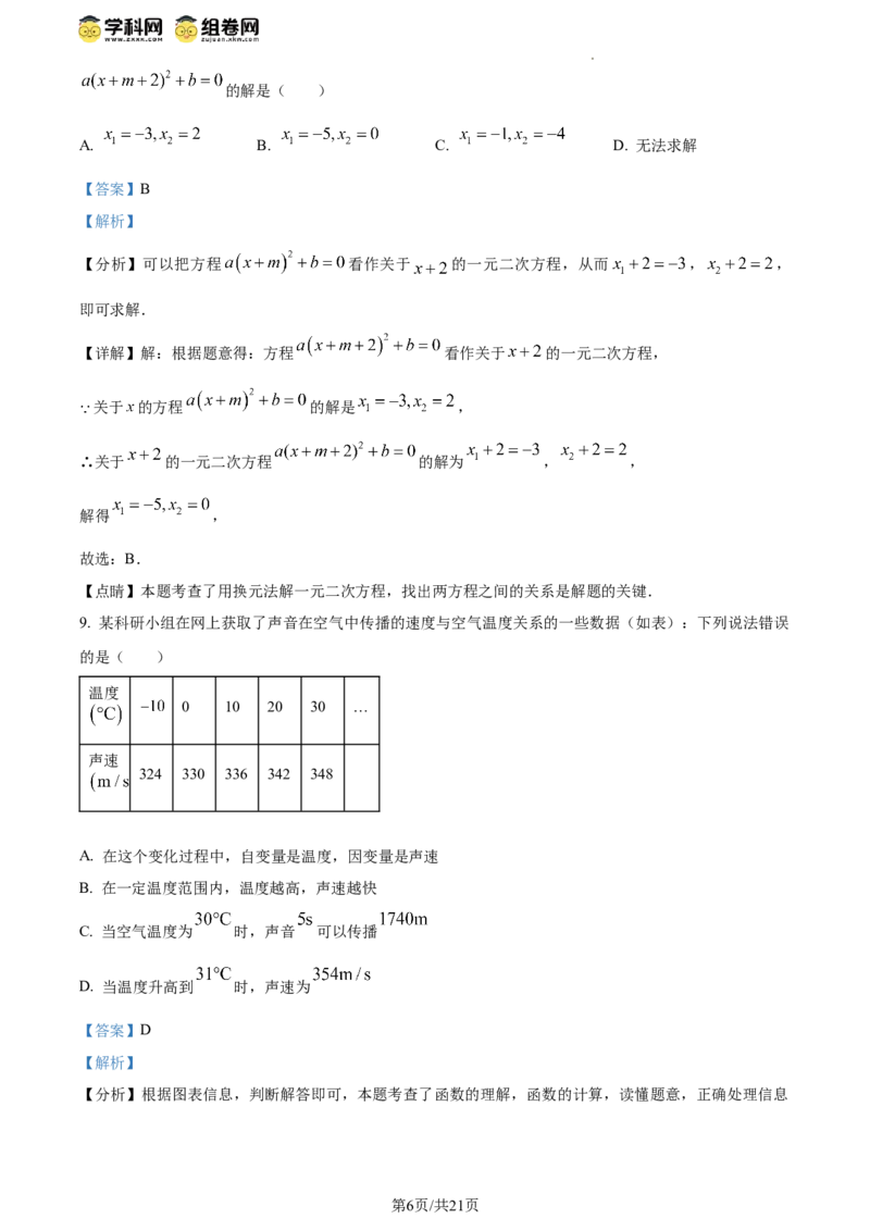 精品解析：北京市顺义区牛栏山一中实验学校2023-2024学年八年级下学期月考数学试题（解析版）(1)_北京初中期末题_C605-京七八九_B京市数学七八九_北京数学八下_2023-2024