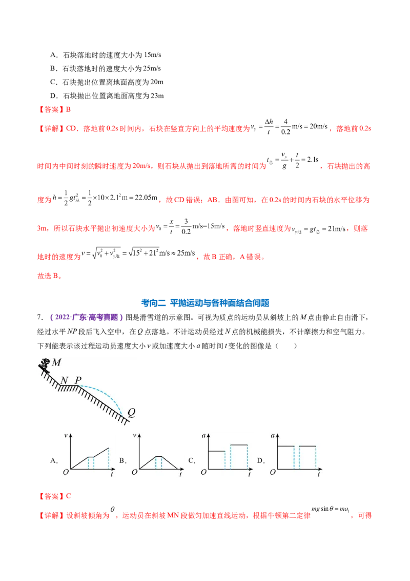 专题03力与曲线运动（练习）（解析版）_4.2025物理总复习_2024年新高考资料_2.2024二轮复习_2024年高考物理二轮复习讲练测（新教材新高考）