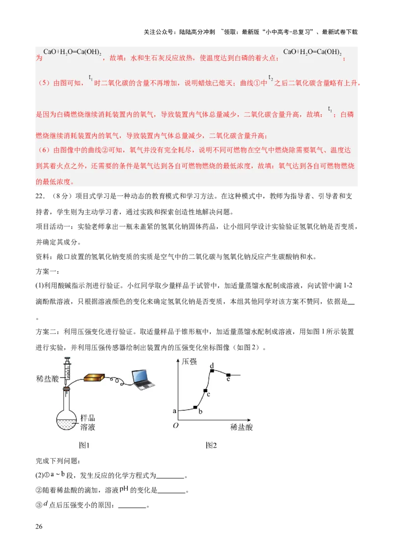 专题一坐标图像题（测试）（解析版）_02中考总复习（2026版更新中）_05-化学-中考总复习_2025年中考复习资料_2025中考二轮课件ppt+讲义+练习化学_测试