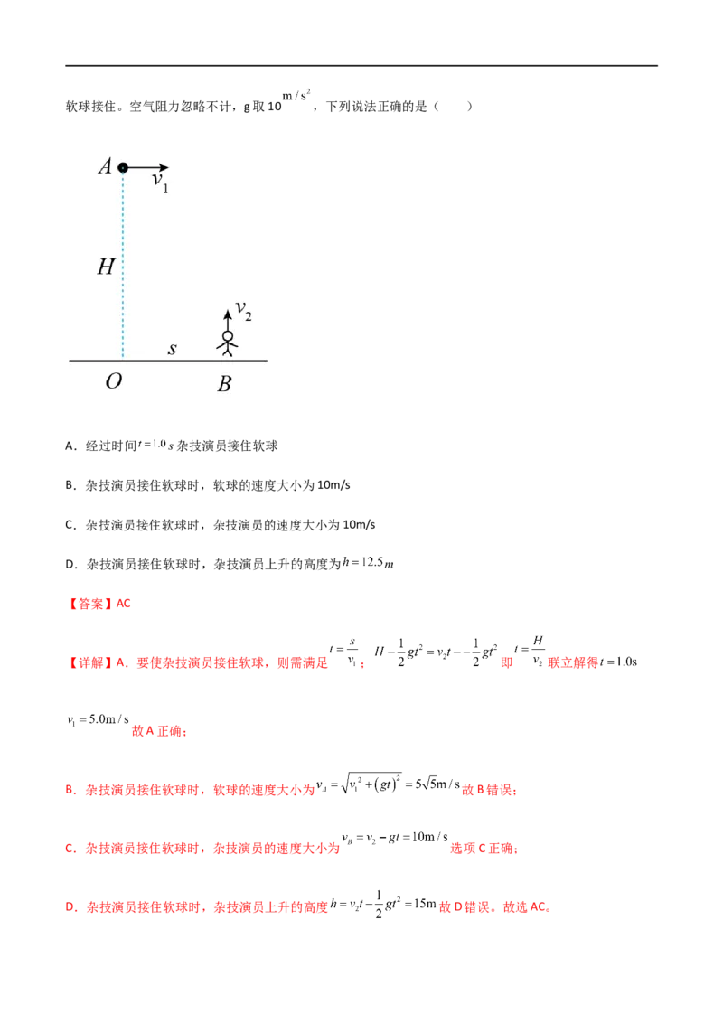 专题04竖直上抛运动规律及相遇问题（解析版）_4.2025物理总复习_2023年新高复习资料_一轮复习_2023届高三物理一轮复习多维度导学与分层专练