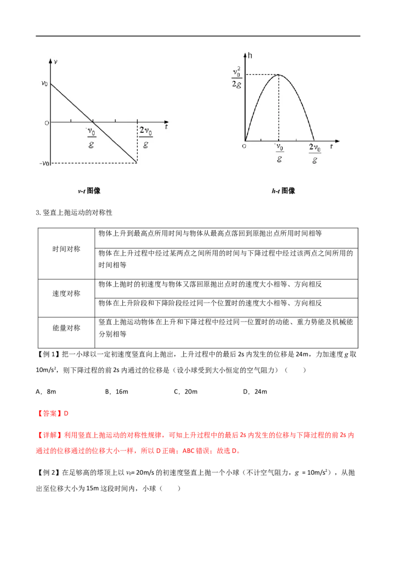 专题04竖直上抛运动规律及相遇问题（解析版）_4.2025物理总复习_2023年新高复习资料_一轮复习_2023届高三物理一轮复习多维度导学与分层专练