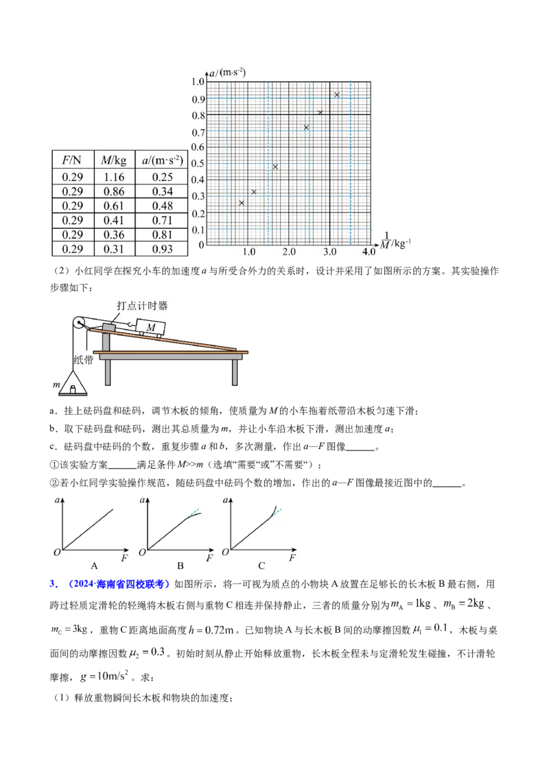 专题05两类基本动力学问题及动力学实验-（原卷版）_4.2025物理总复习_2025年新高考资料_专项复习_备战2025年高考物理真题题源解密（新高考通用）（完结）