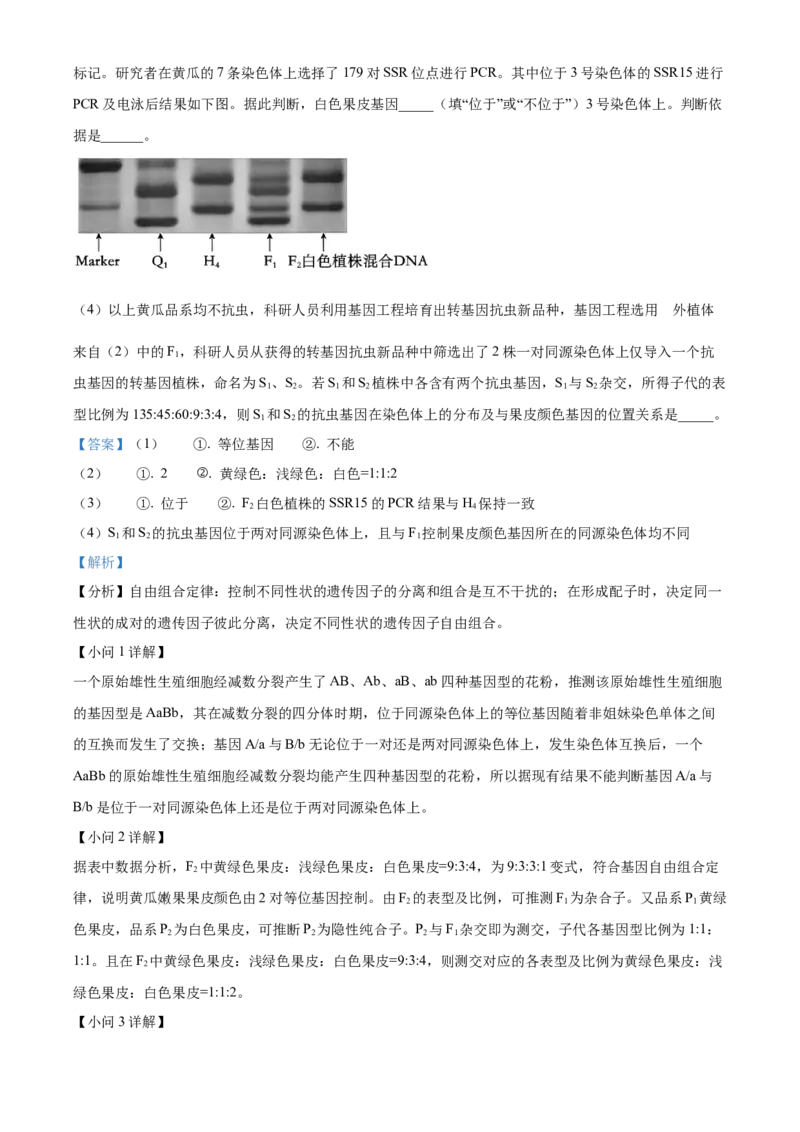 湖南省长沙市雅礼中学2025届高三上学期月考（二）生物试题答案_A1502026各地模拟卷（超值！）_10月_241014湖南省长沙市雅礼中学2025届高三上学期月考（二）