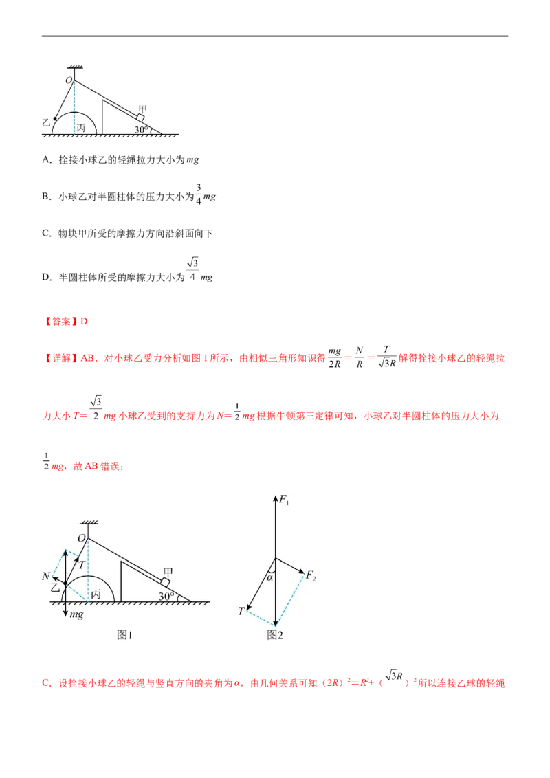 专题01三大力场中的平衡问题（精讲）_4.2025物理总复习_赠品通用版（老高考）复习资料_二轮复习_2023年高考物理二轮复习讲练测（全国通用）