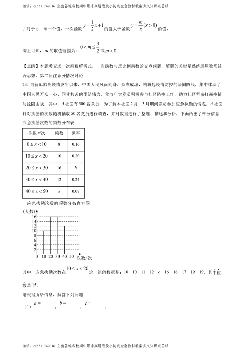 精品解析：北京市第八十中学2023-2024学年九年级下学期月考数学试题（解析版）(1)_北京初中期末题_C605-京七八九_B京市数学七八九_北京9下数学(含中考模拟）_北京数学9下月考