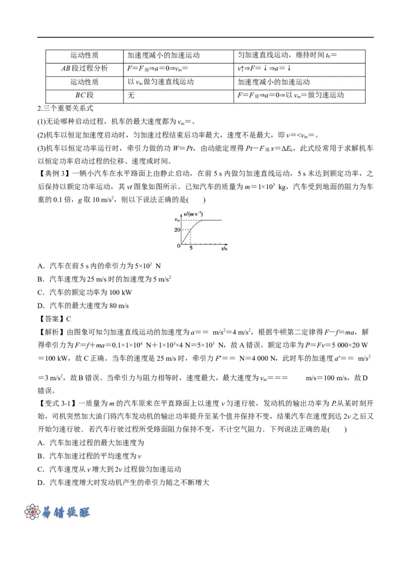 专题05：做功、功率问题汇总（原卷版）_4.2025物理总复习_赠品通用版（老高考）复习资料_二轮复习_2023年高考物理毕业班二轮热点题型归纳与变式演练（全国通用）